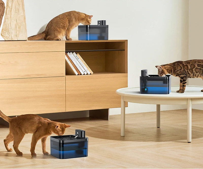Fuente de Agua para Gatos ROJECO 2,2 L | Sensor Infrarrojo y Sin Cables
