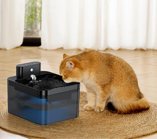 Fuente de Agua para Gatos ROJECO 2,2 L | Sensor Infrarrojo y Sin Cables